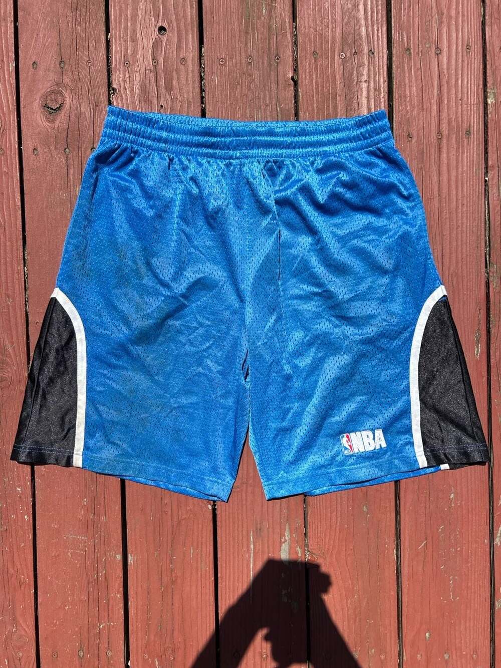 Vintage NBA Elevation Mesh Basketball Shorts Blue Size L